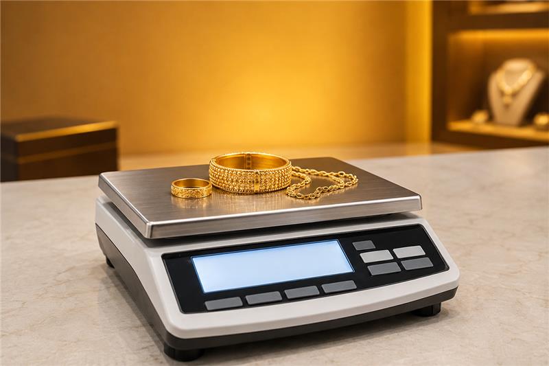 Precise weighing of gold ornaments