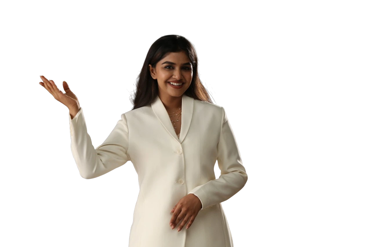 Woman welcoming customers to G1 Gold services